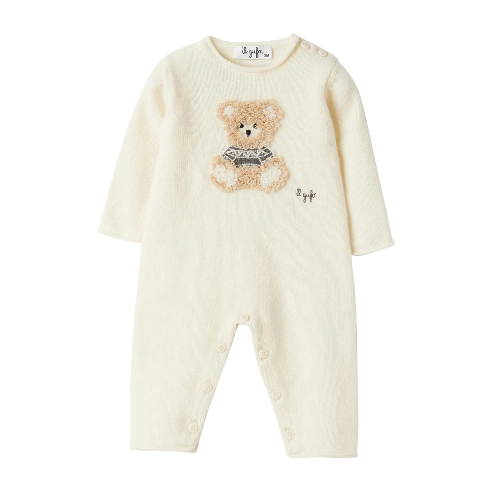 Il Gufo Beige Wool Romper - Male - Bodies & Sets - 3 M - Kids
