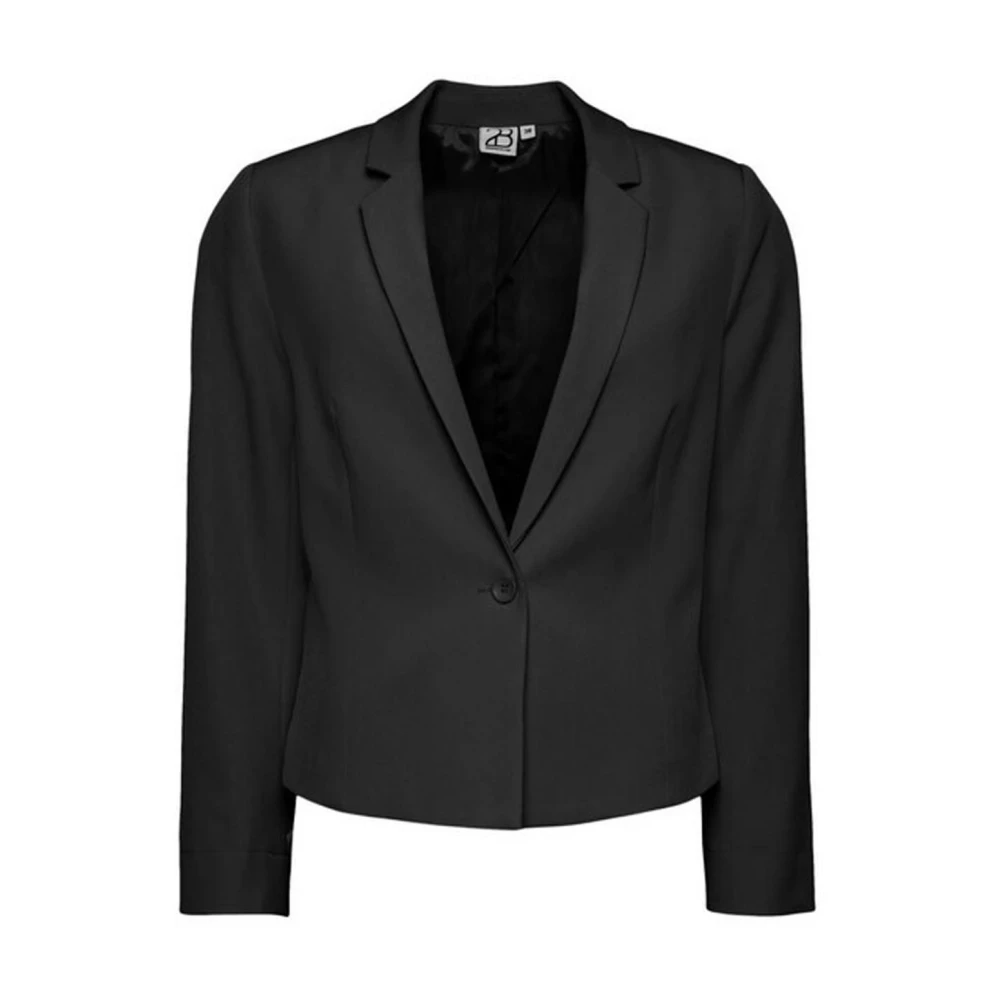2-Biz Blazer met ruitpatroon Black Dames