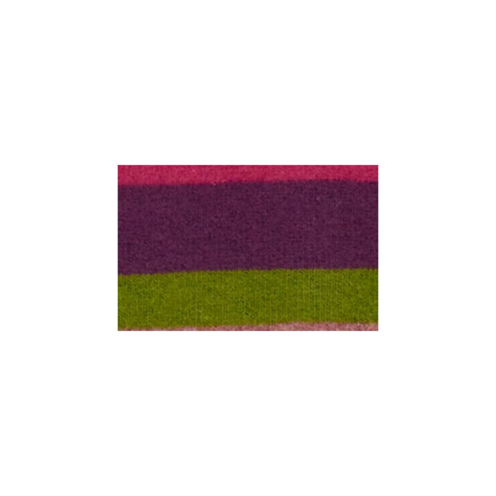 Gallo Unisex paarse fleece sjaal met veelkleurige strepen Multicolor Unisex