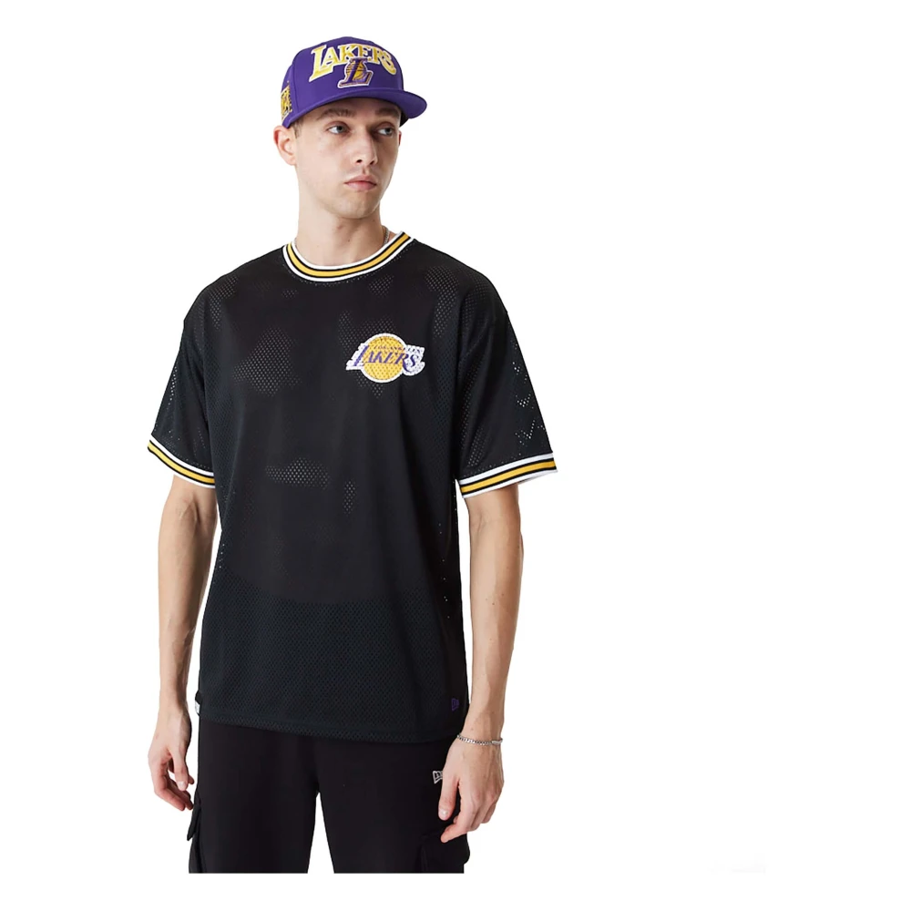 new era T-shirt Black Heren