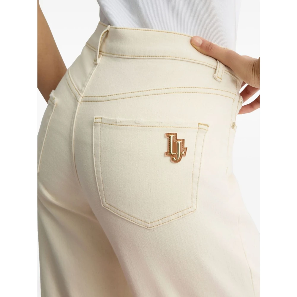 Liu Jo Beige Jeans met Klassieke Zakken Beige Dames