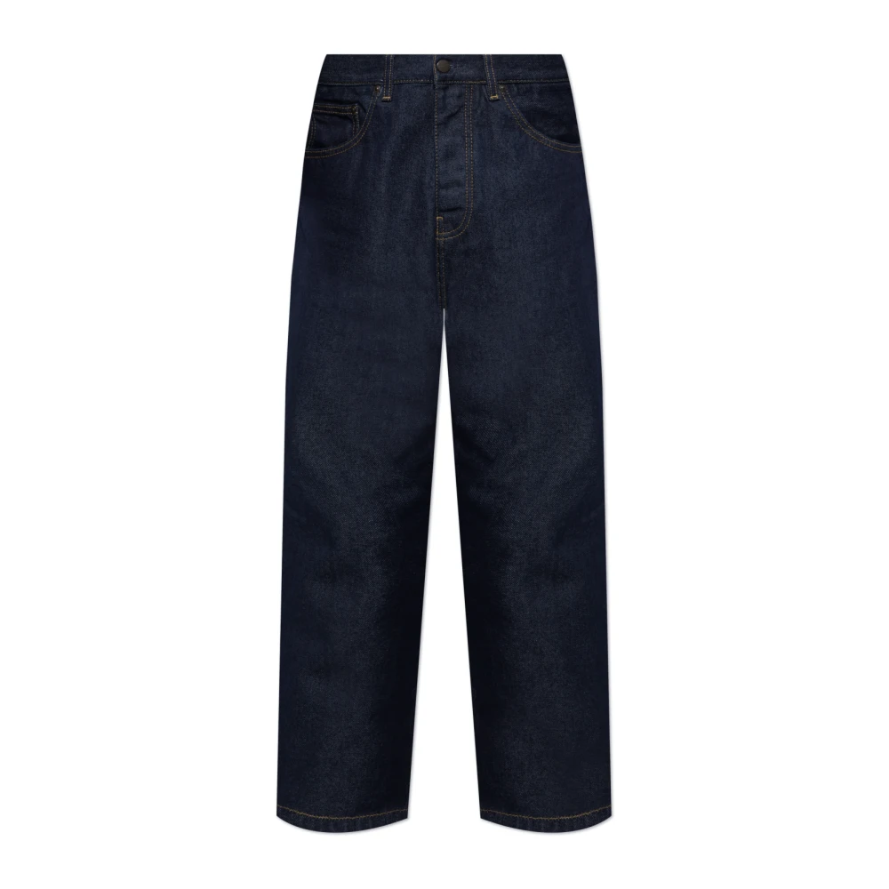 Carhartt Wip Men's Blue Straight Fit Jeans, W28, Jeans With Logo