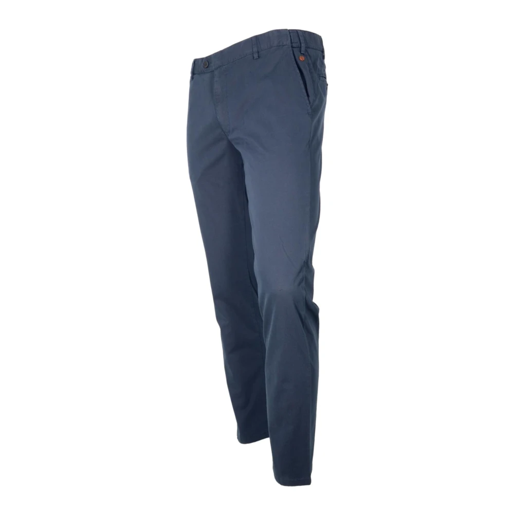 Meyer Oslo Perfect Fit Flex Broek Blauw Blue Heren