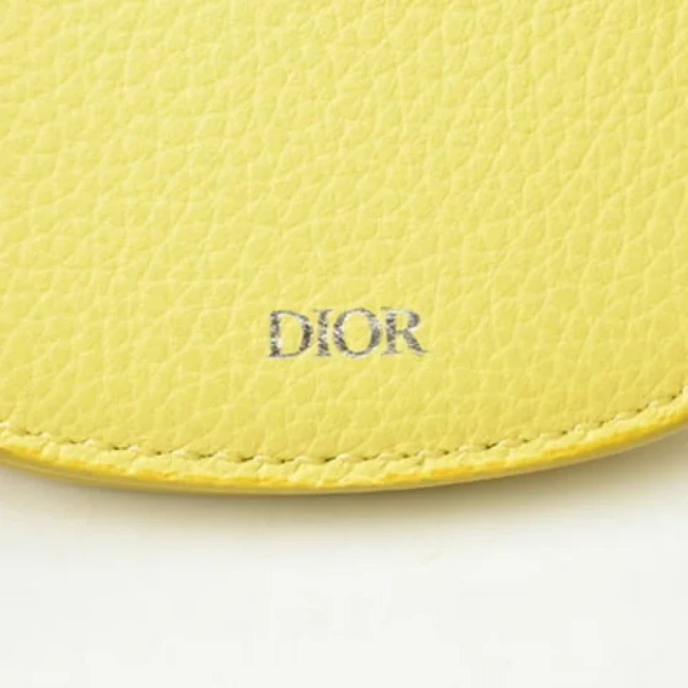 Dior Vintage Pre-owned Leather wallets Yellow Dames