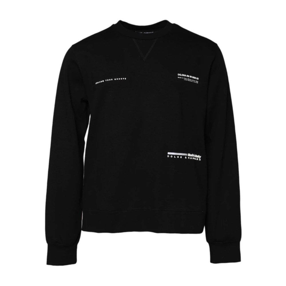 Dolce & Gabbana , Sweatshirts, Male, Black, 3XL, Logo Knitted Pullover Sweatshirt - Image 3