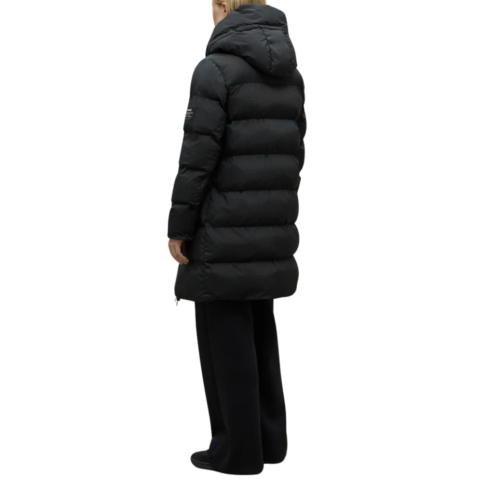 Ecoalf Zwarte Manliealf Jas voor Vrouwen Black Dames