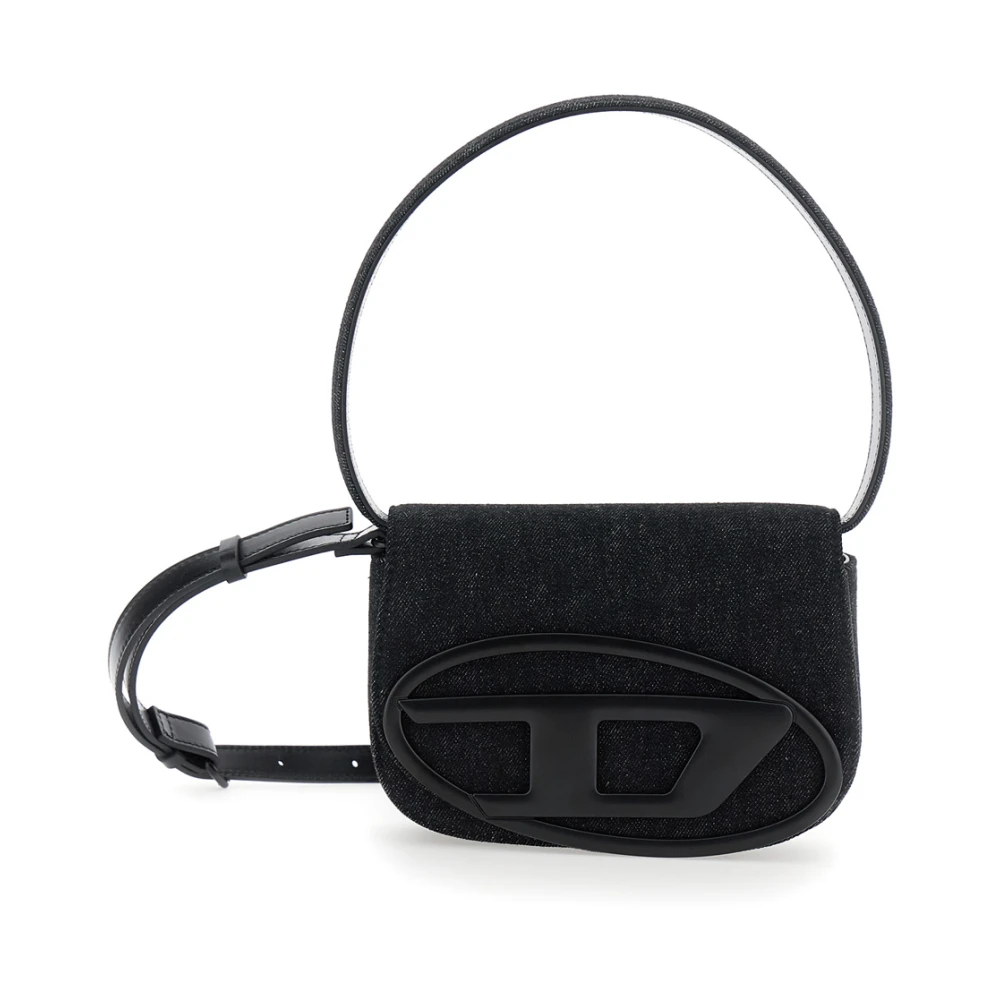 Diesel Vrouw Zwart Tassen Dames, One Size, Katoen, 1Dr Schoudertas