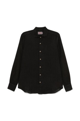 black-button-up-shirt-curved-hem