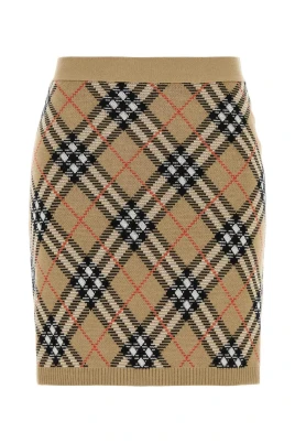 Check Knit Pencil Skirt