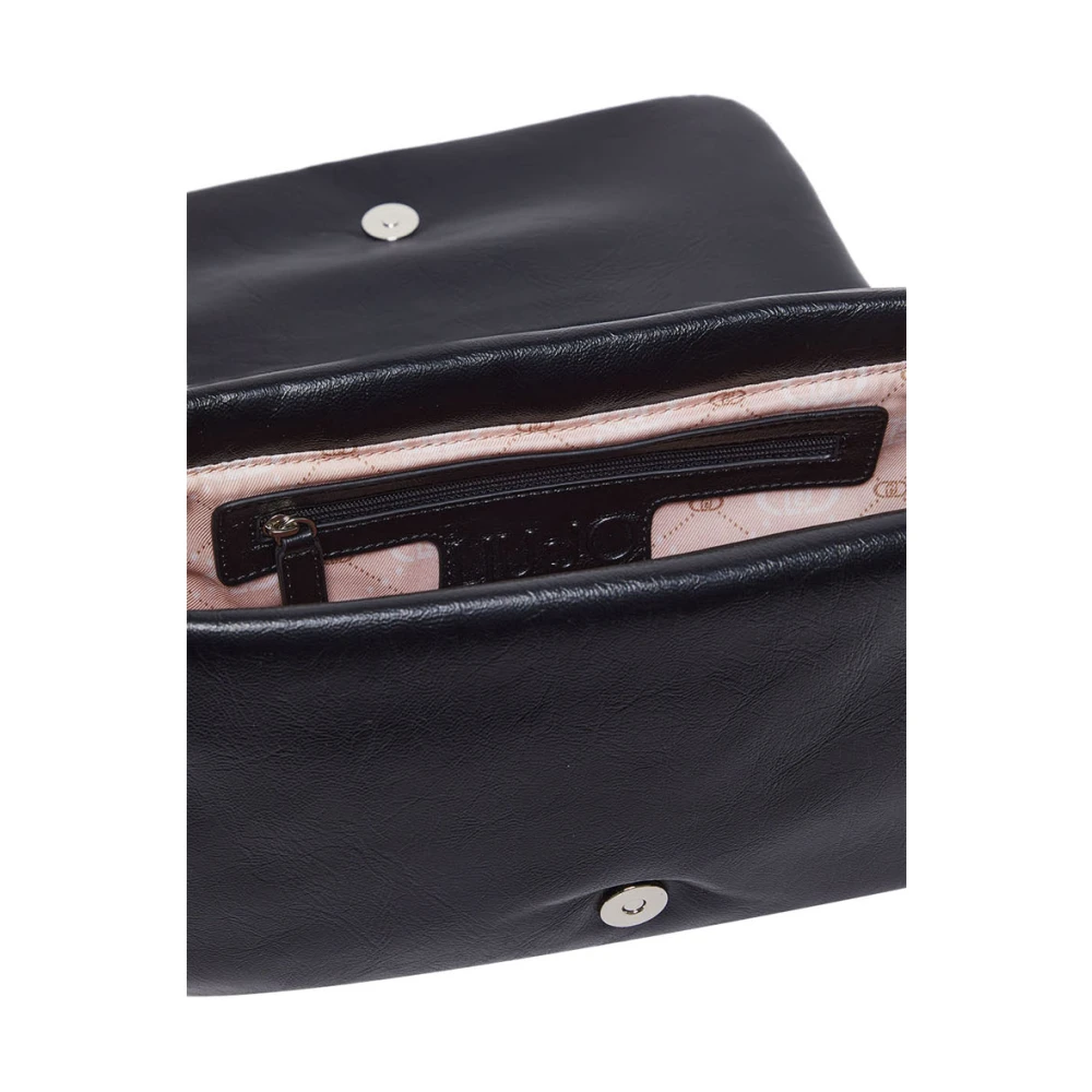 Liu Jo Zwarte schoudertas met gouden details Black Dames