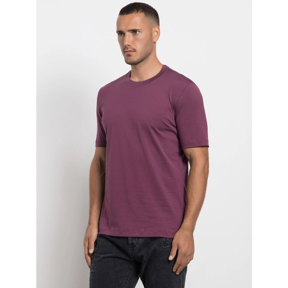 BRUNELLO CUCINELLI Heren Basic Fit T-shirt Purple Heren