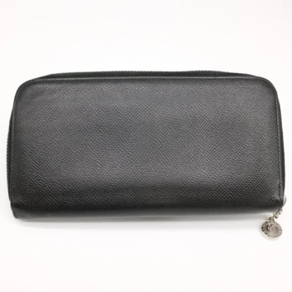 Bvlgari Vintage Pre-owned Leather wallets Black Dames
