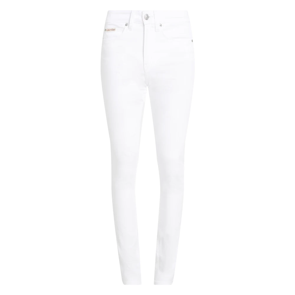 Calvin Klein Women's White Skinny Fit Denim Jeans - Skinny Fit Jeans - W27 - Jeans