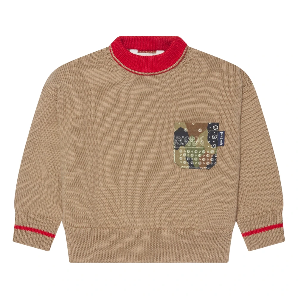 Palm Angels Men's Red Camo Jumper With Collar