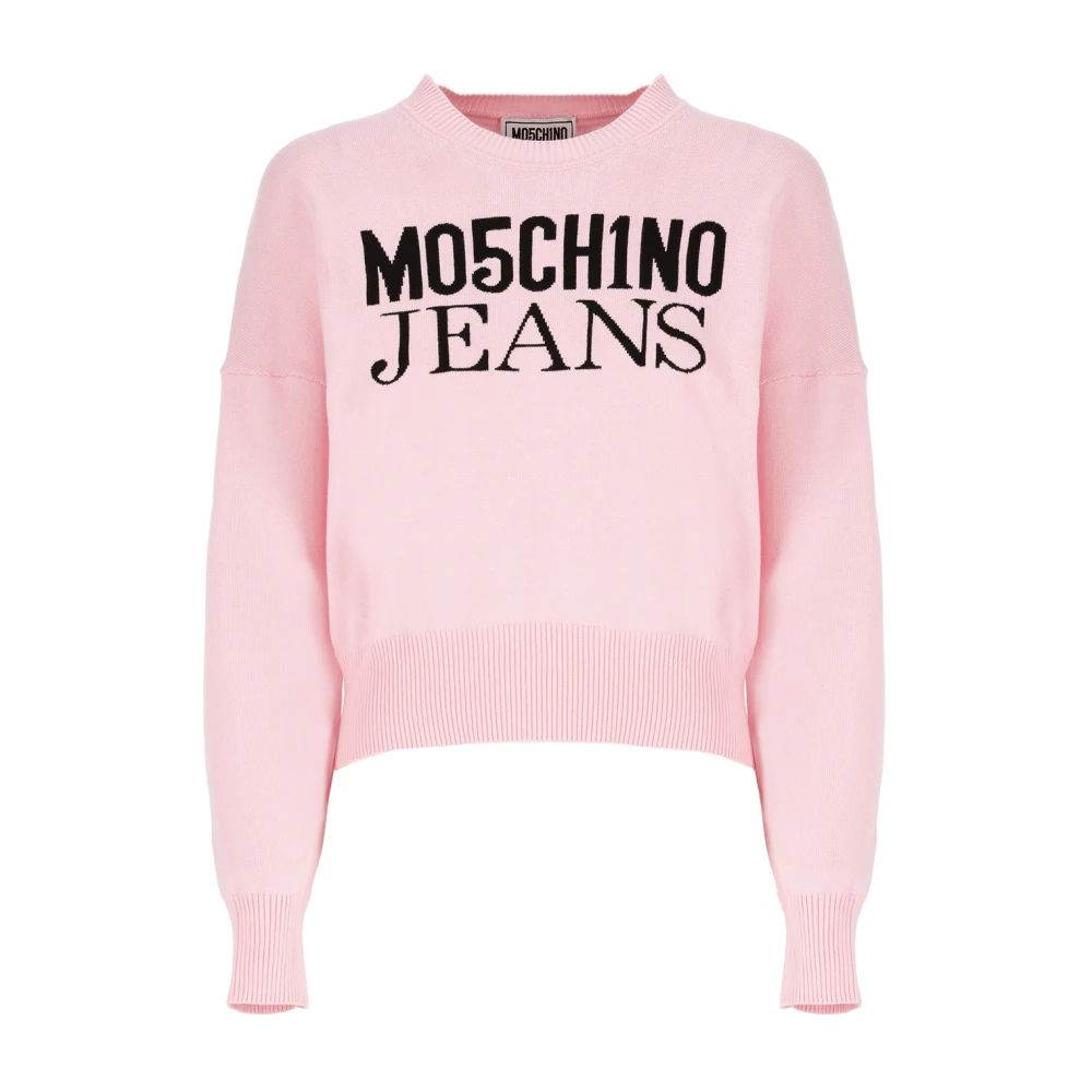 Moschino Round-neck Knitwear Pink Dames