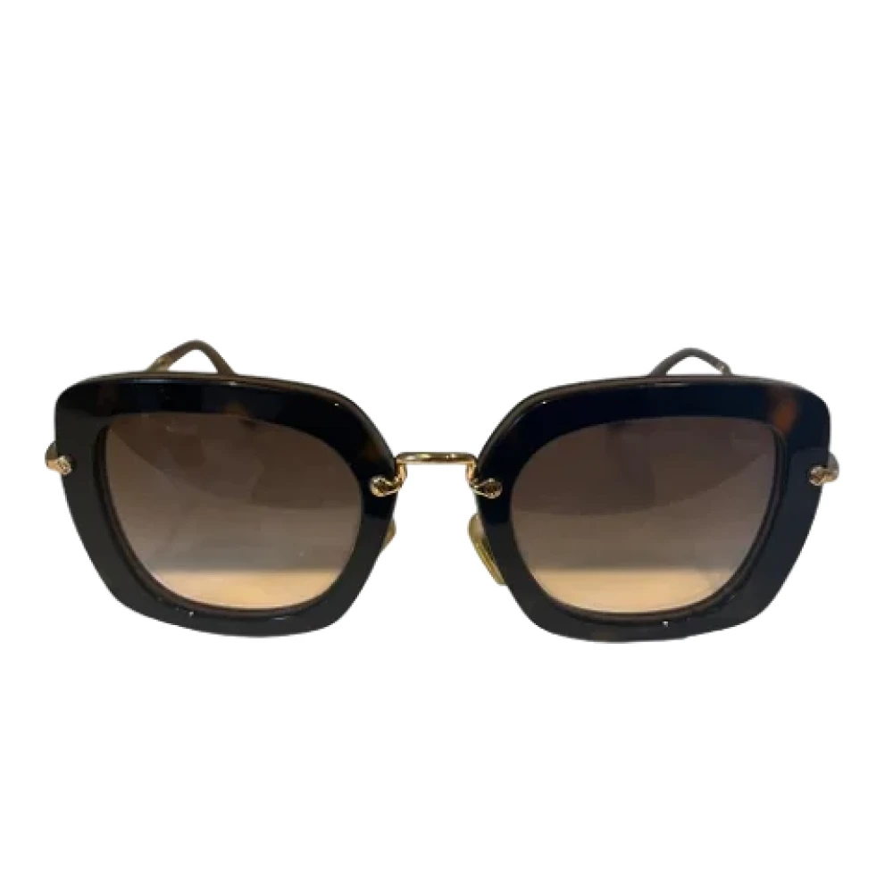 Miu Pre-owned Metal sunglasses Brown Dames