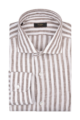 brown-striped-linen-shirt