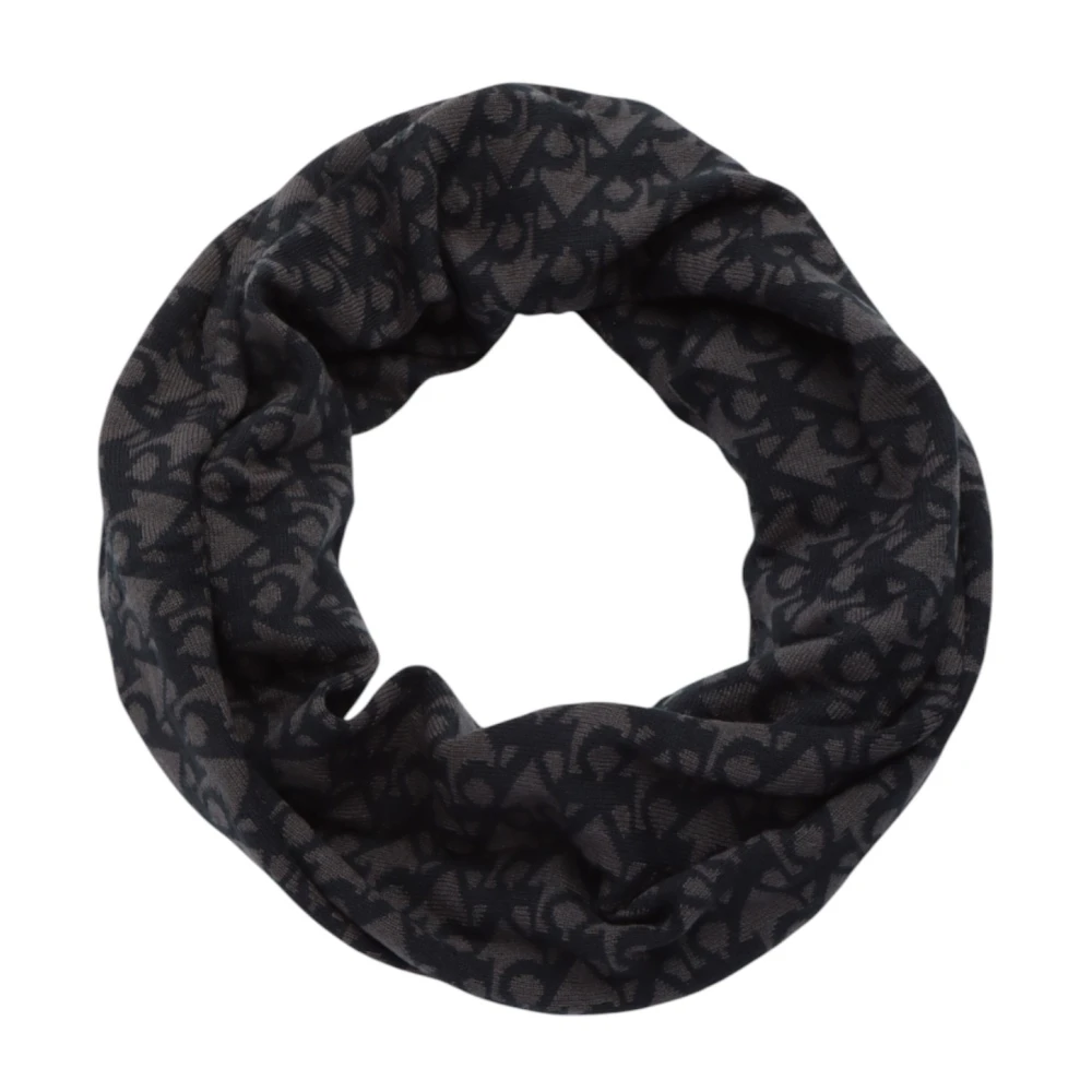 Calvin Klein Jeans Machine Wasbare Bedrukte Polyester Sjaal Black Heren
