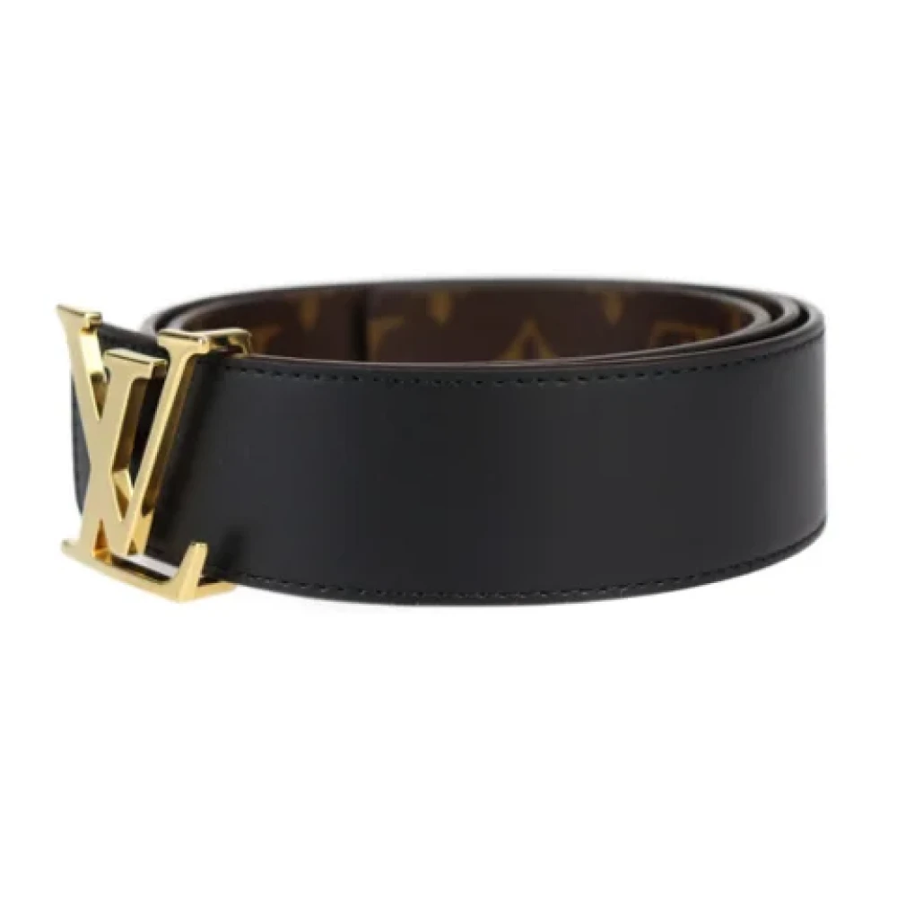 Louis Vuitton Vintage Pre-owned Vintage Lederen Riem Black Dames
