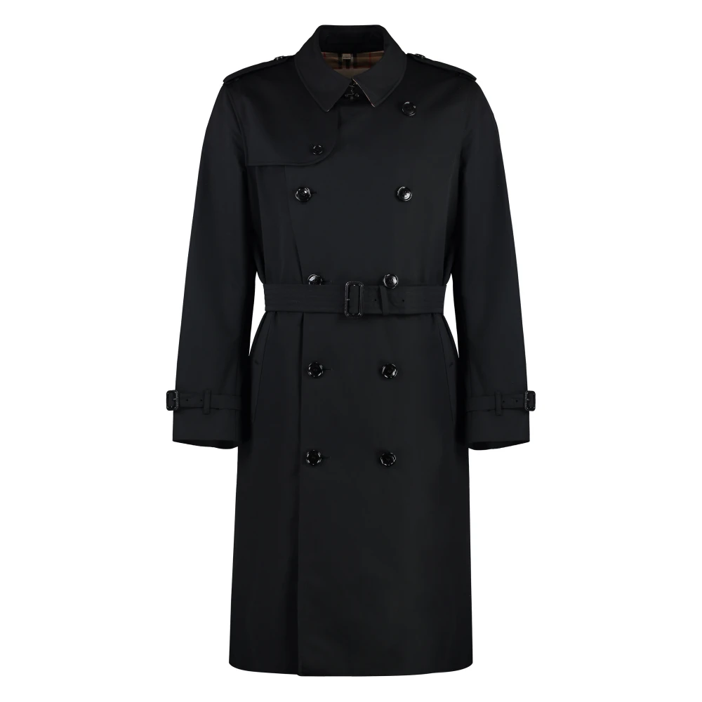 Burberry Klassieke Katoenen Trenchcoat Black Heren