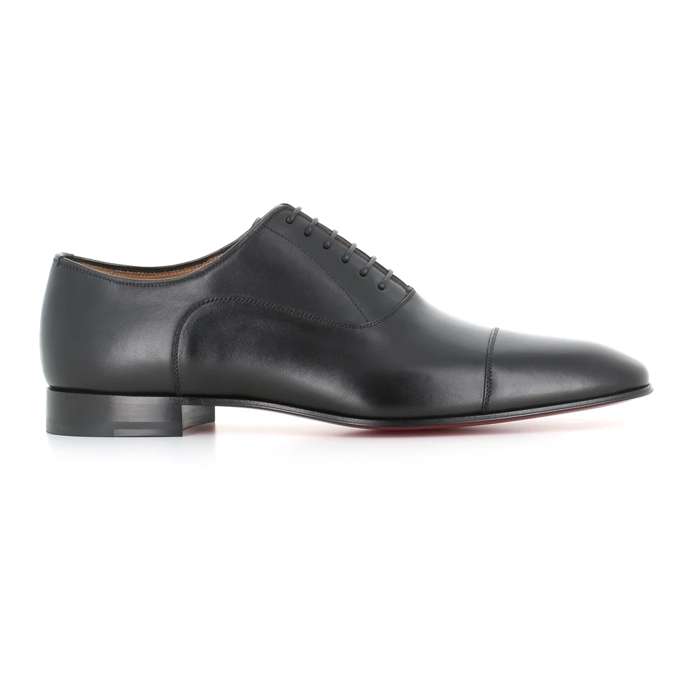 Christian Louboutin Svarta Oxford Platta Skor Black, Herr