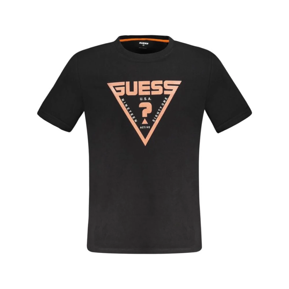 Guess Svarta Bomull Tops & T-shirt Black, Dam