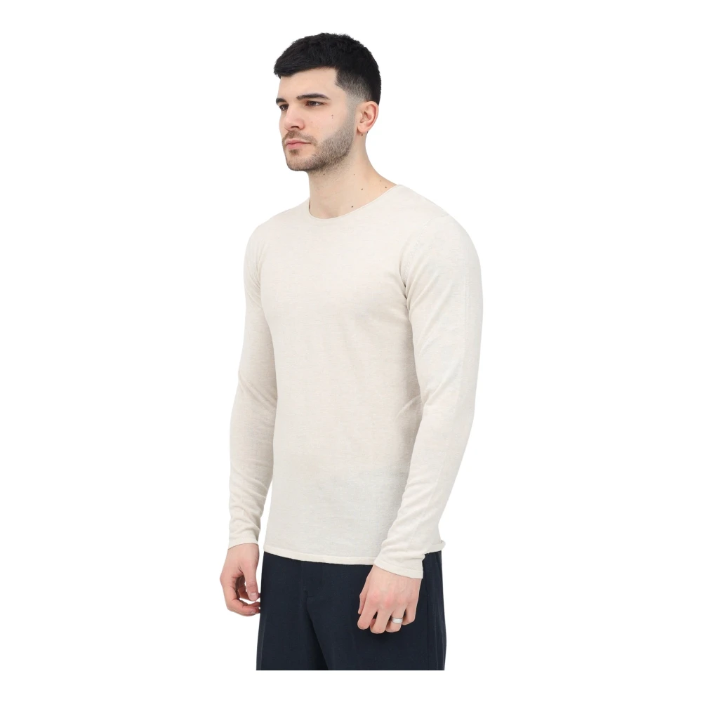 Selected Homme Beige Crew Neck Sweater Essential Gray Heren