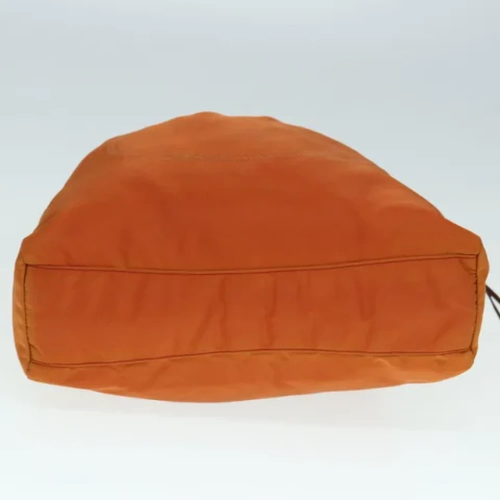 Prada Vintage Pre-owned Leather shoulder-bags Orange Dames