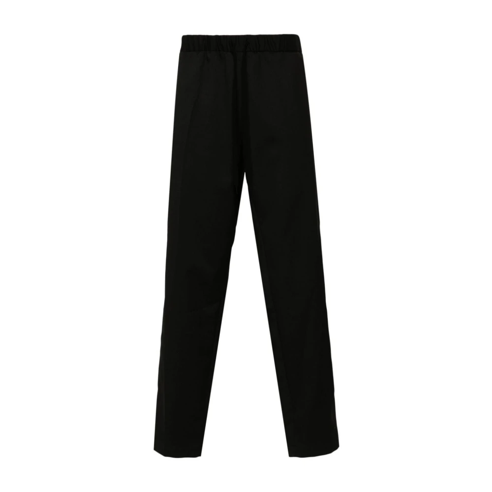 MM6 Maison Margiela Zwarte op maat gemaakte broek met trekkoord tailleband Black Heren