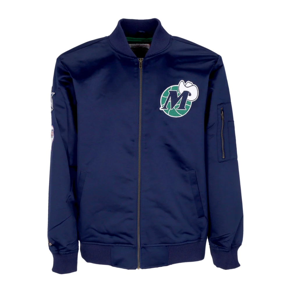 Mitchell & Ness Dallas Mavericks Lichtgewicht Satijnen Bomberjack Blue Heren