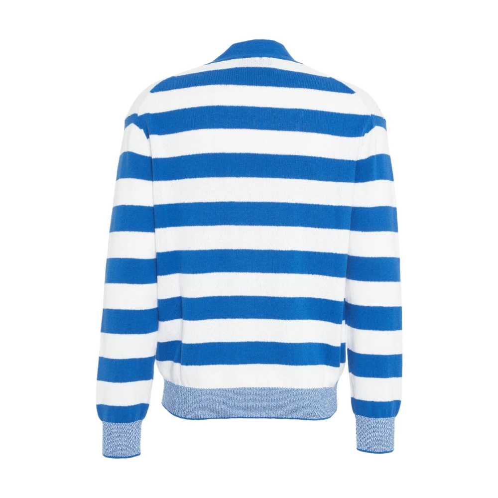 Amaránto Blauwe Gestreepte Vest Breigoed Multicolor Heren