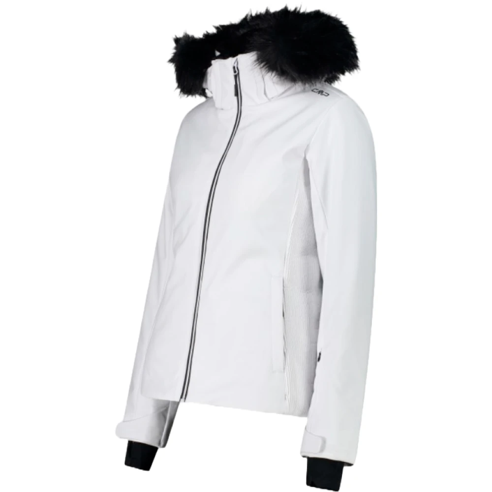 CMP Witte Winterjas met Nepbont White Dames