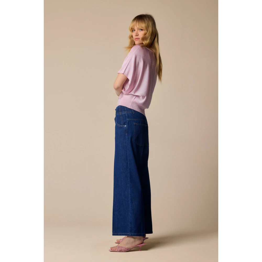 Kocca Stijlvolle Wide Leg Jeans Blue Dames