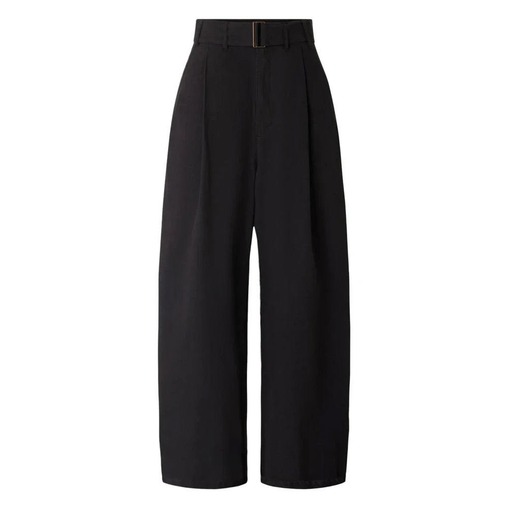 Soeur Black Wide Trousers, Female, 2XS, Gaby Pleated Trousers
