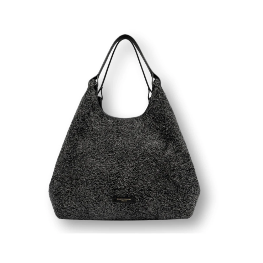 Gianni Chiarini Suède tas met leren clutch Black Dames