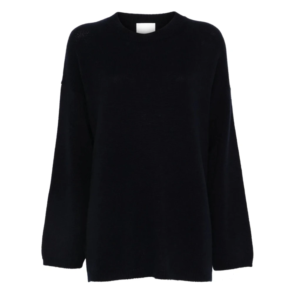 Allude Damen Blau Woll- Und Kaschmirpullover