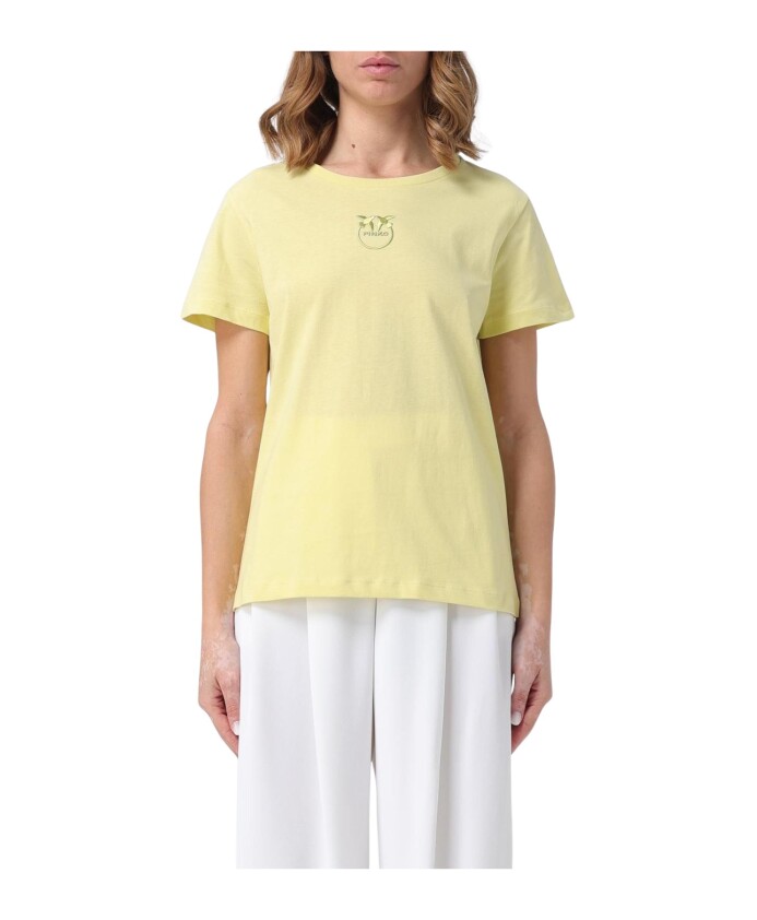 t-shirt-jaune-a-col-rond