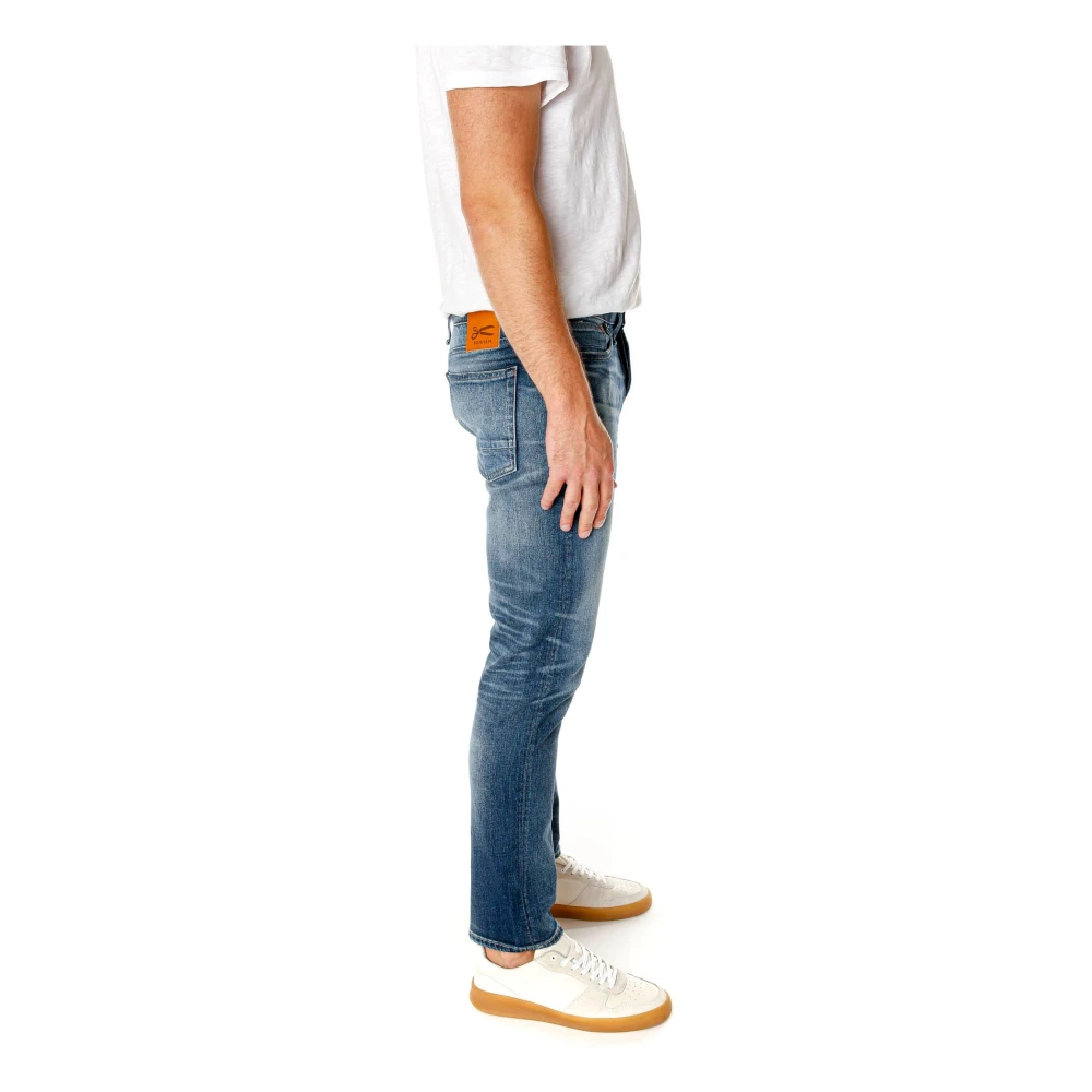 Denham Klassieke Straight Fit Jeans met lage taille Blue Heren