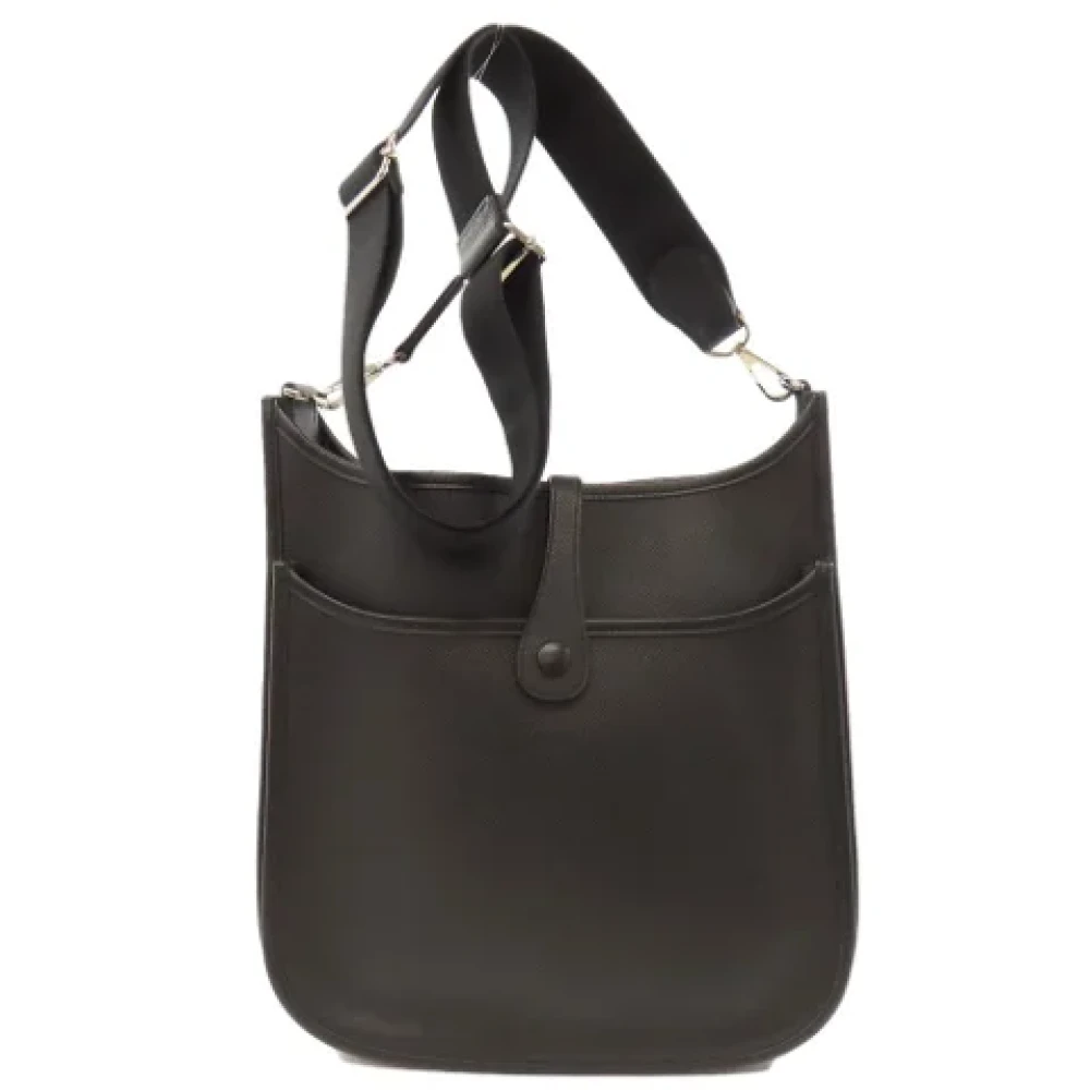 Hermès Vintage Pre-owned Leather shoulder-bags Black Dames