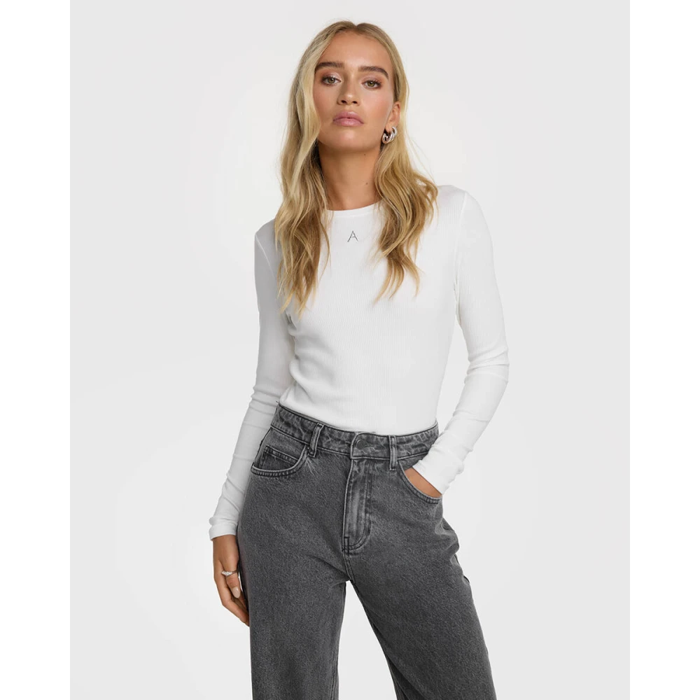 Alix The Label Modal Longsleeve Top Gray Dames