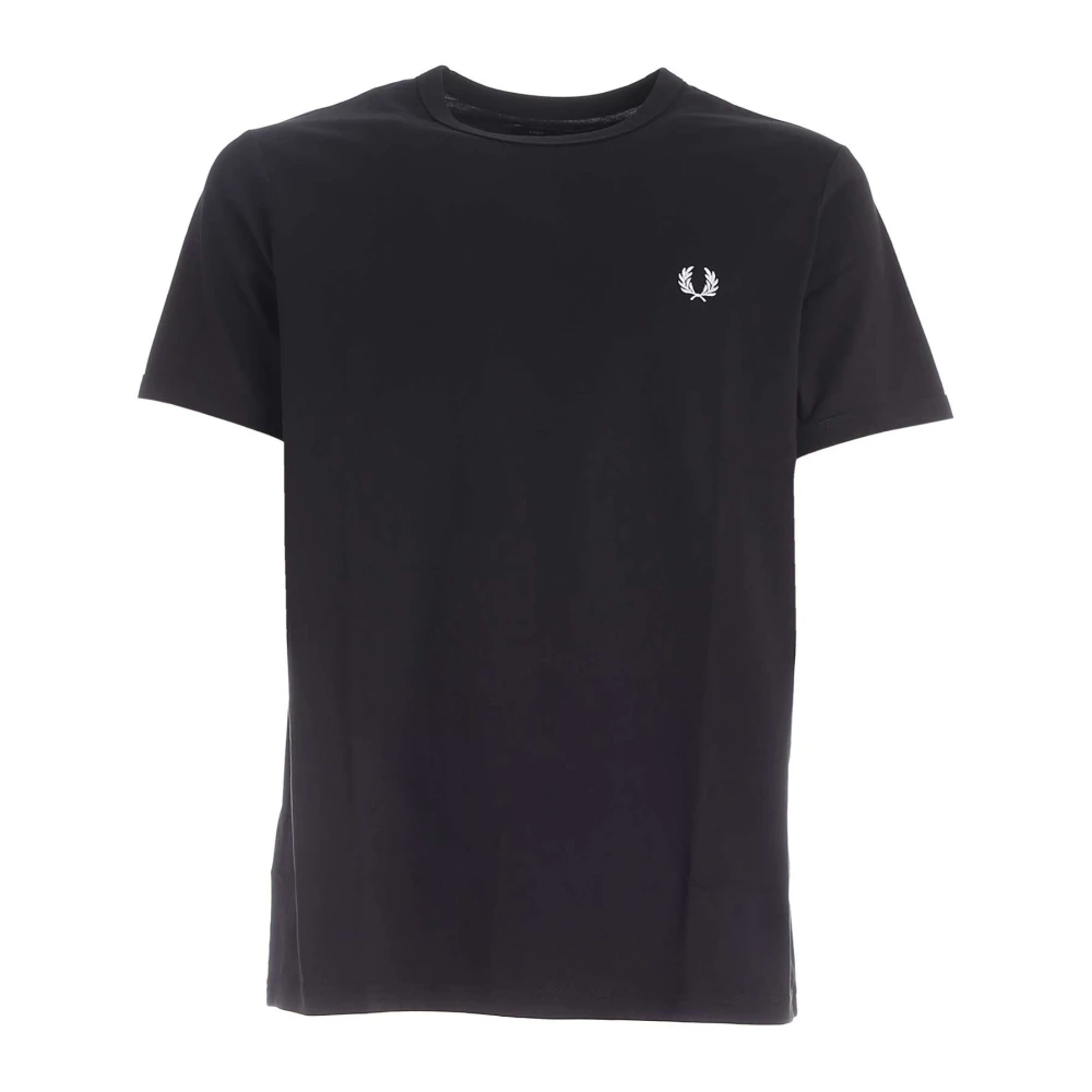 T-Shirt Fred Perry Ringer T-Shirt Uomo Nero Piccolo - Immagine 4