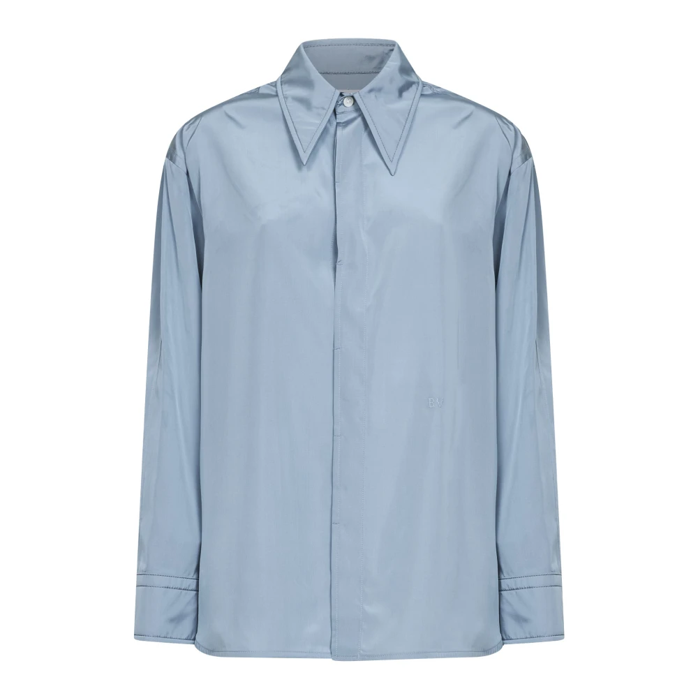 Bottega Veneta Women's Blue Shirts, S, Washed Parachute Shirt