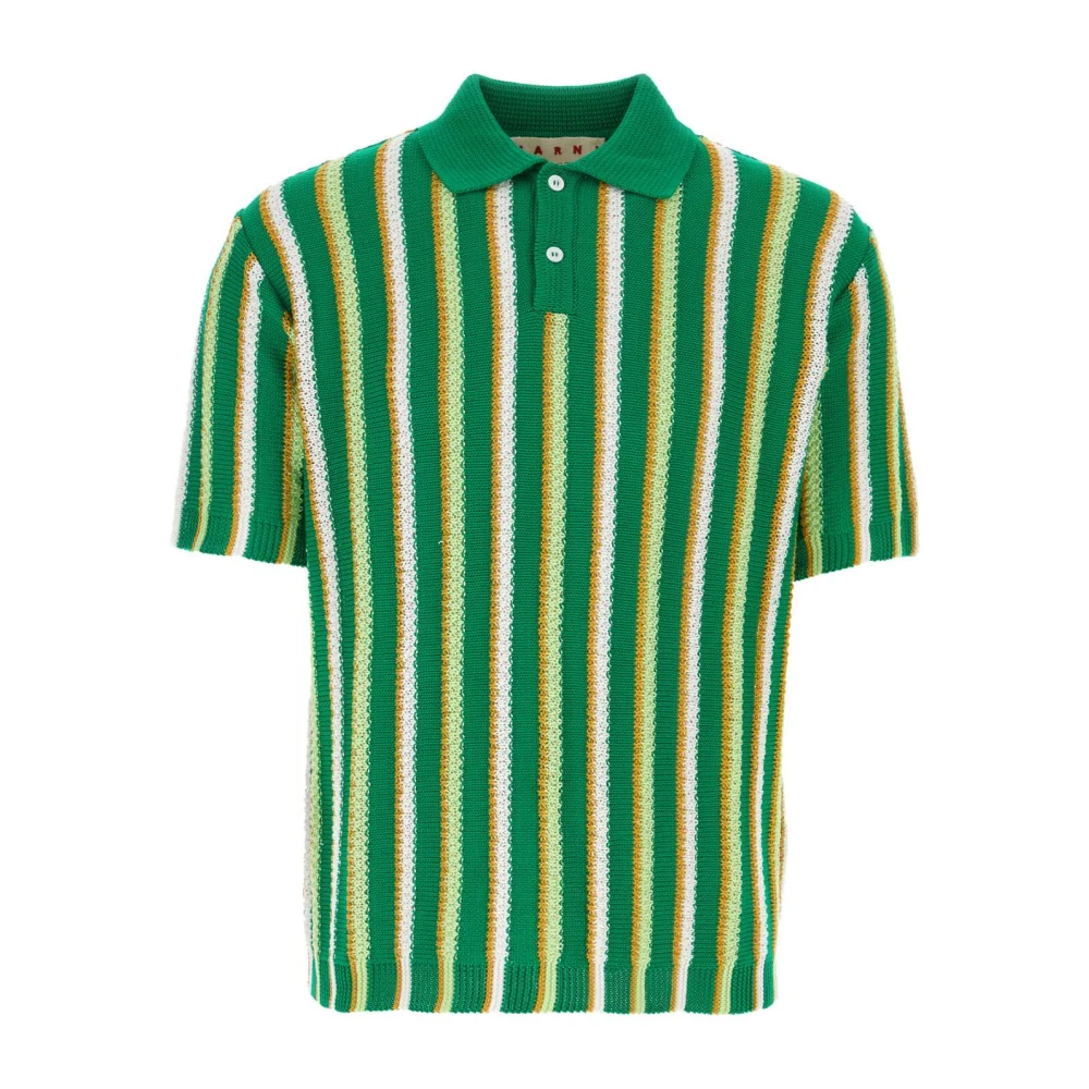 Marni Polo Shirts Green Heren