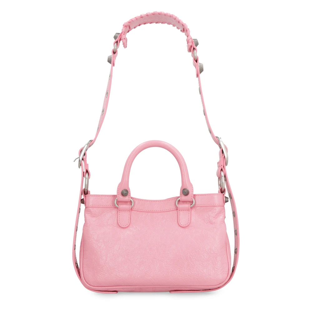 Balenciaga Studded Leren Tote Pink Dames