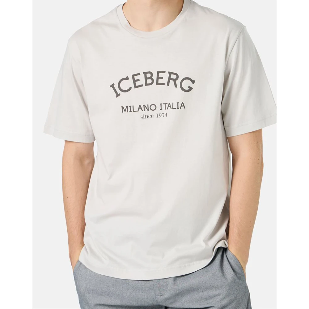 Iceberg T-shirt met ijsberglogo Gray Heren