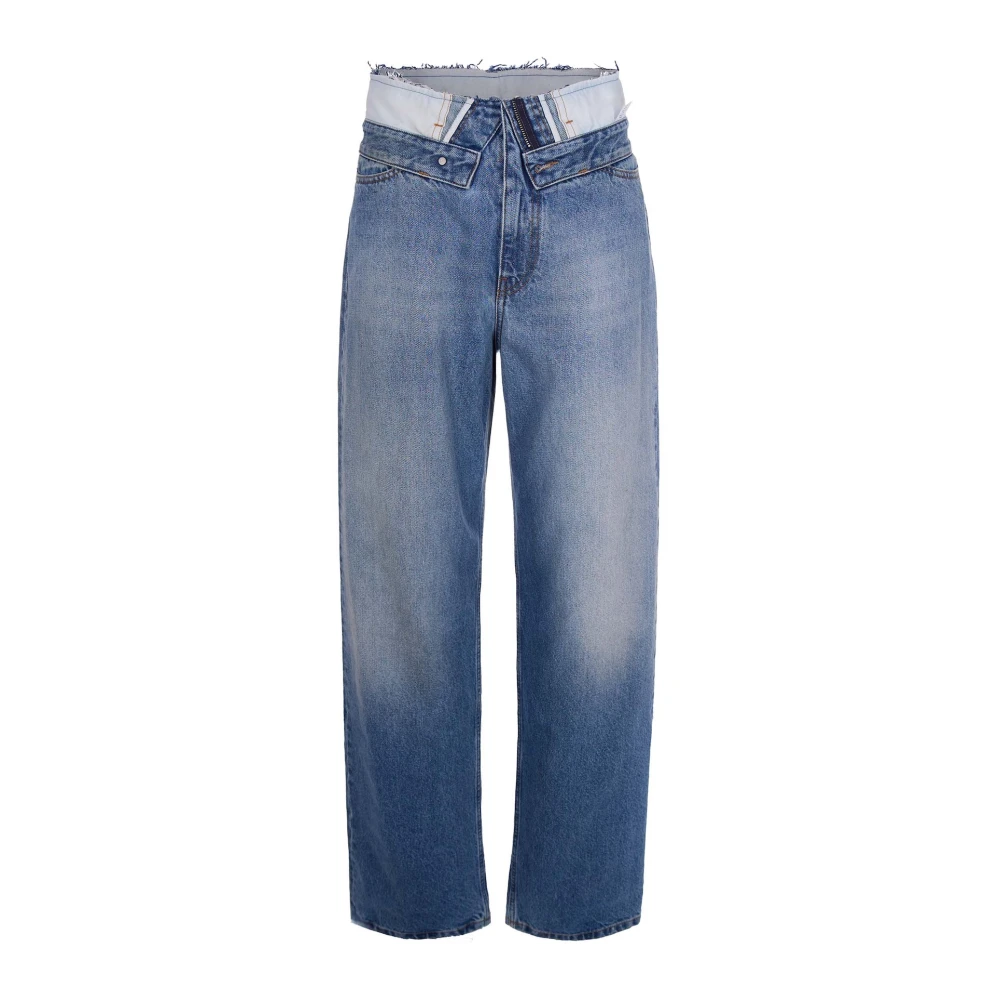 Mm6 Maison Margiela Women's Blue Loose-Fit Jeans - Loose Fit Jeans - W27 - Jeans