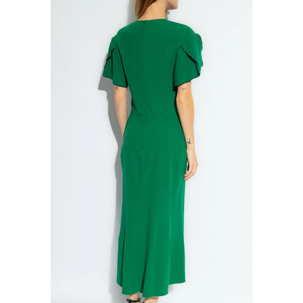 Victoria Beckham Verzamelde jurk Green Dames