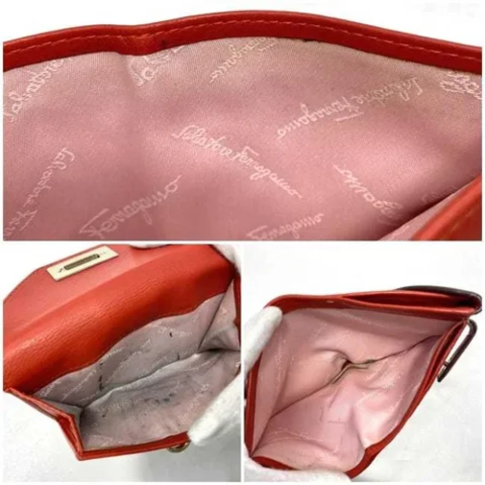 Salvatore Ferragamo Pre-owned Leather wallets Red Dames