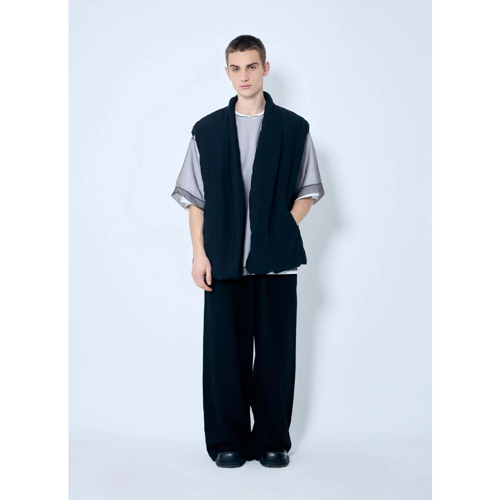 Dries Van Noten Gewatteerd Gaber Vest Blue Heren