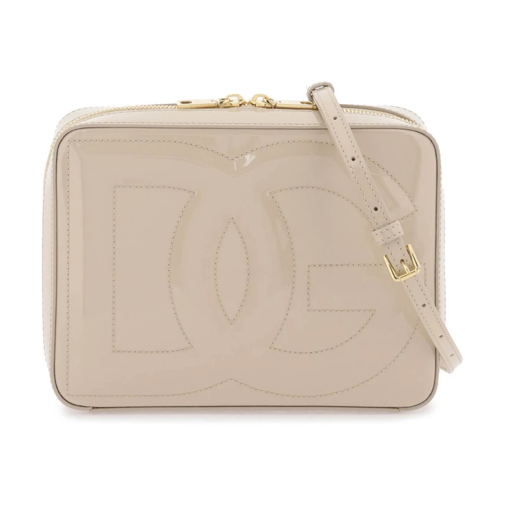 Dolce & Gabbana Gewatteerde DG Logo Camera Tas Beige Dames